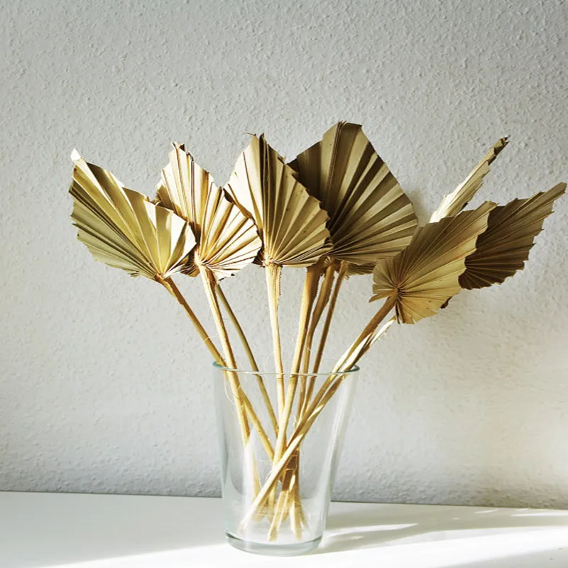 Высококачественные Натуральные сухие цветы искусственные маленькие ПУ вееры