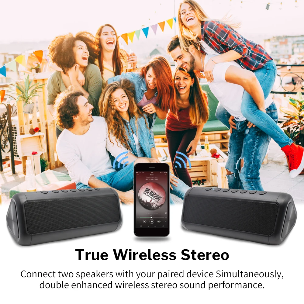 Bluetooth Колонка Deelife портативная Водонепроницаемая с солнечной батареей| |