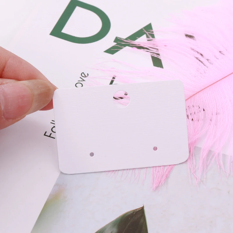 100 шт. 3*4,7 см белый Бумага милые серьги-гвоздики серьги hang Tag карты Индивидуальные ювелирные изделия Дисплей упаковочная карта Высокое