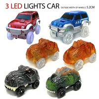 Toys Car,Dinosaur LED Lamp Electronic Car, Toy Cars, Parts, Car Rail Racing Track,with Flashing Lights Kids Toys Car Gifts L003 1