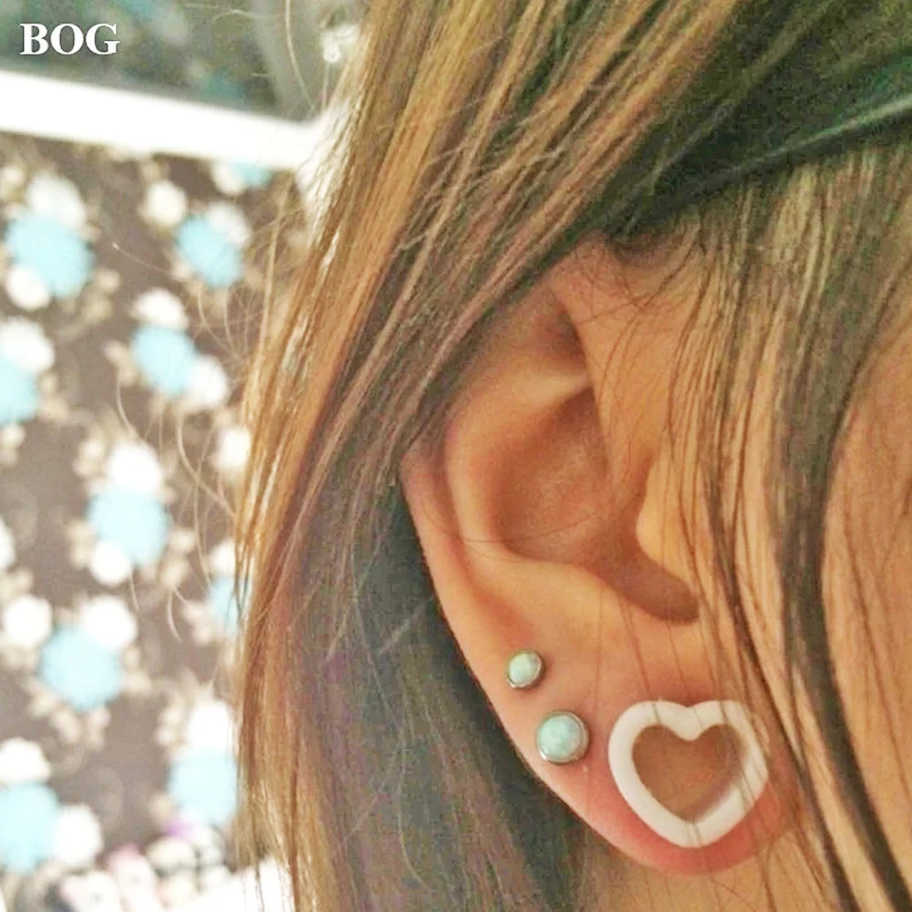 Pair Acrylic Ear Plug love Heart Tunnels Piercing for Body Piercing Stretcher Expander Ear Gauge piercing jewelry ear piercing jewelry body piercing jewelry body jewelry