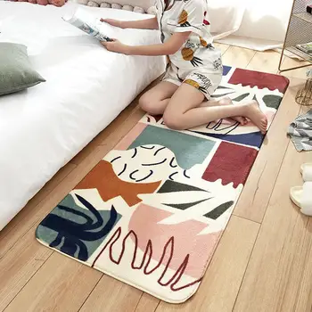 

Leaf Letters Print Thick Soft Carpet Floor Mat Rug Cushion Bedroom Decoration