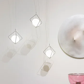 

Modern Led Metal Pendant Lights Wrought Iron Glass Round Ball Brass Rod Hanging Lamp For Living Roomcafekitchen Nordic Lighting