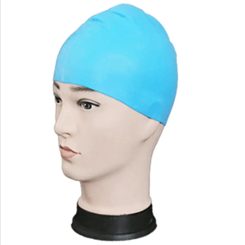 Sky Blue Плавающий ming cap Прочный Модный унисекс 18 цветов силиконовый спортивный плавательный головной убор эластичная шляпа аксессуары для улицы износостойкий - Color: Sky Blue
