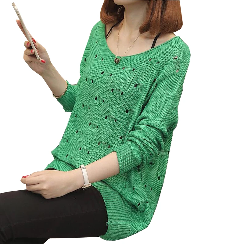 Online Suéter de mujer Otoño Invierno de manga larga cuello redondo suéter de señora Jersey alto elástico Delgado suéter de fondo