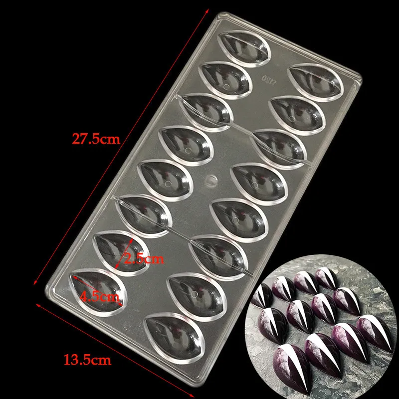 Chocolate Candy Bars Form Molds Polycarbonate Molde Pare Chocolate Sweet Moulds Plastic for Chocolate Bakery Baking Pastry Tools