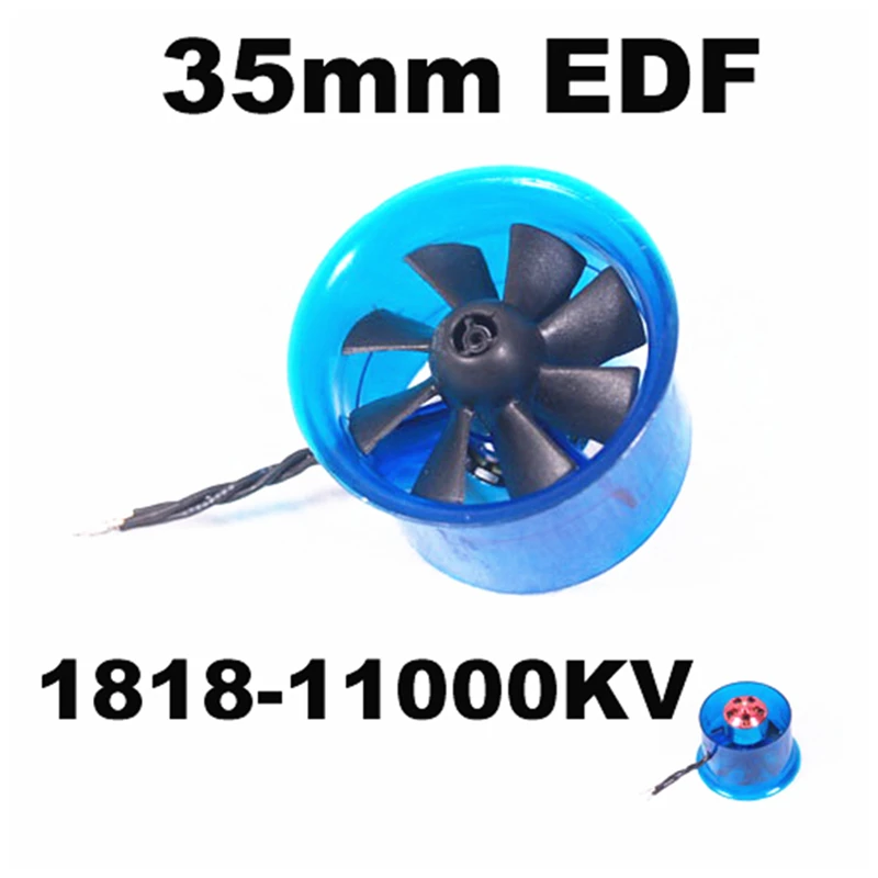 EDF HL3508 1818 11000KV Brushless Motor 35mm 8 blade EDF Ducted Fan