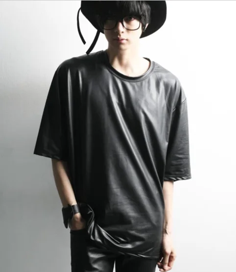 

XS-4XL 2021 New men's clothing Singer DJ Spring and summer Korean Trend T-shirt plus size costumes