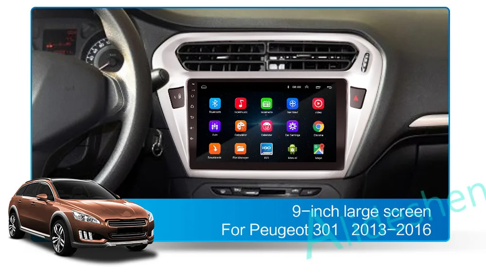 2G+ 32 2.5D 2Din Android 8,1 GO автомобильный dvd мультимедийный плеер gps для peugeot 301 Citroen Elysee радио 2013- navigatio WiFi BT