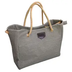 Сумка-тоут, Женская Брезентовая большая сумка, трендовая простая сумка для покупок, сумка через плечо, женская сумка, сумки