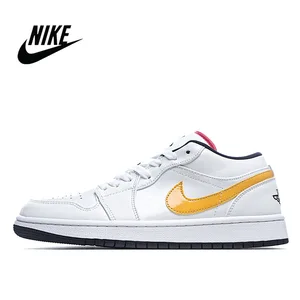 Nike Air Jordan 1 Low  White Multi Original Men Shoes Comfortable Women Basketball Shoes Sports Sneakers Nike Air Jordan 1