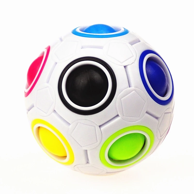 Yongjun Creative Magic Cube Speed Rainbow Puzzles Ball Football cubo magico Educational Learning Toys for Children Kids Toys boy 2