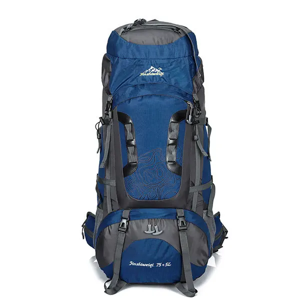 Navy Blue 80L открытый альпинистский вместительный рюкзак нейлоновый водонепроницаемый износостойкий мужской женский спортивный рюкзак сумка для походов унисекс - Цвет: Navy Blue