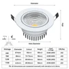 [DBF]1 Super Bright Recessed LED Dimmable Downlight COB 6W 9W 12W 15W LED Spot light LED decoration Ceiling Lamp AC 110V 220V ► Photo 3/6