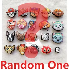 

Geniune 1Pcs Dogs Style Cartoon Shoe Charms Accessories Cute Dogs Patrol Animal Shoes Buckle Decorations for Sandals Kids Gift
