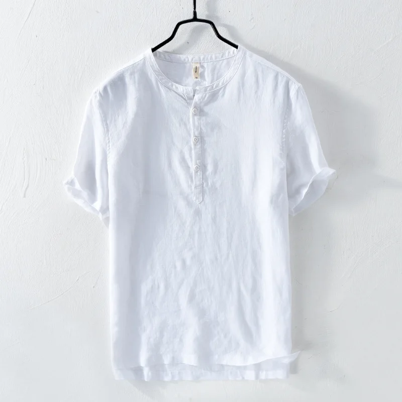 

1859 Stripes Linen Shirt Short Sleeve Men's