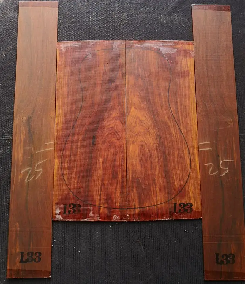 Южная Америка cocobolo палисандр дерево для 41 дюймов гитары задняя и боковая комплект гитарная панель DIY материалы ручной работы