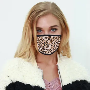 

Mouth Facemask Unisex 2020 New Cotton Breathable Face Maskswashable And Reusable Leopard Print Face Maske PM2.5 Cycling Maska