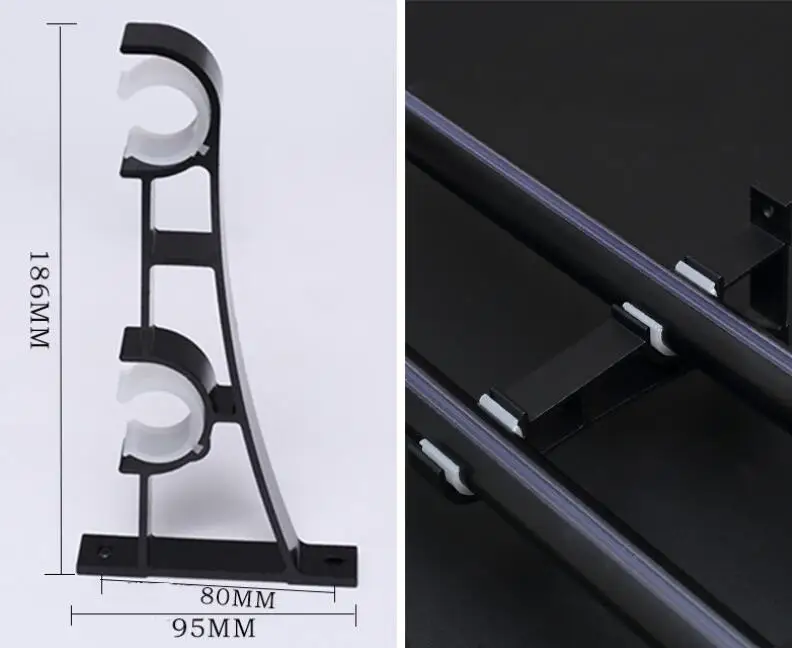 Занавес Roman Rod Bracket топ-установленный одиночный стержень двойной Полюс подставка занавес трек крюк фиксированные Аксессуары WSHYUFEI