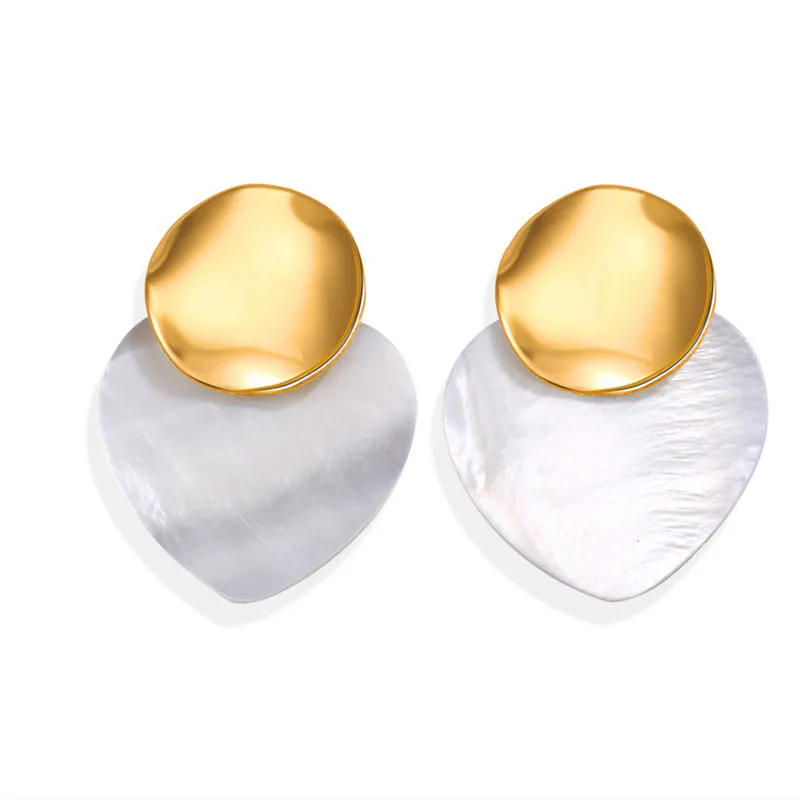DY50330A1 IF ME модные корейские золотые акриловые серьги-капли из ракушки для женщин, винтажные правильной геометрической формы, с блестками, висячие серьги, новые ювелирные изделия - Окраска металла: DY50330A1