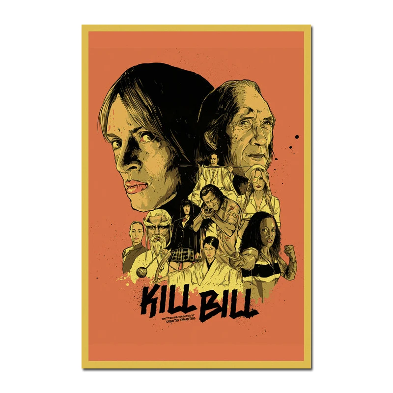 Художественная печать на холсте Kill Bill классический фильм Ретро плакат 20x30 60x90 см