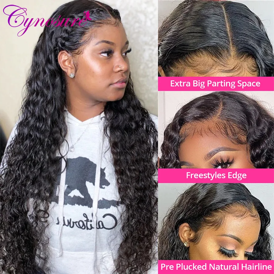 Human Hair Wigs Lace Front Water Wave For Women 13x4/13x6 HD Transparent Lace Frontal