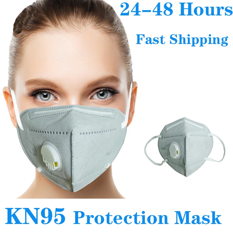 

3 Pcs/bag KN95 Protection Mask Disposable Face Mask With Breather Valve Labor Safety Mask Civil Melt Blown Fabric Dustproof Mask