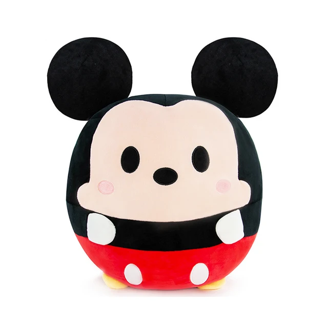 30cm Disney Plush Pillow Creative Round Head Lovers Minnie Mickey Pillow Donald Duck Daisy Plush Toy Children's Toy On The Bed