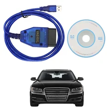 Carro vag com 409 kkl obd2 scanner diagnóstico ferramenta de varredura cabo obd ii interface usb para vw audi seat volkswagen skoda