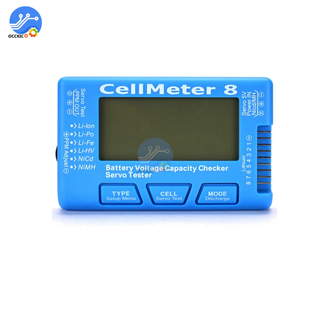RC сотовый метр Батарея Ёмкость тестер одежда для детей 7 8 бит Cellmeter LiPo LiFe литий