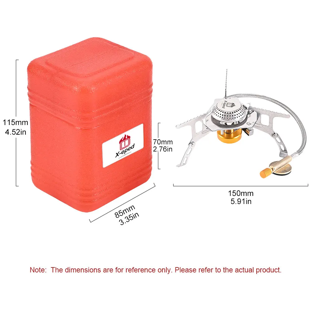 X-eped Camping Gas Stove Portable Folding Outdoor Backpacking Stove Tourist Equipment For Cooking Hiking Picnic 3500W 6