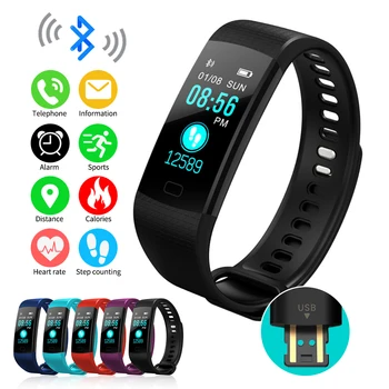 

Smart Watch Sports Fitness Activity Heart Rate Tracker Blood Pressure wristband IP67 Waterproof band Pedometer for IOS Android