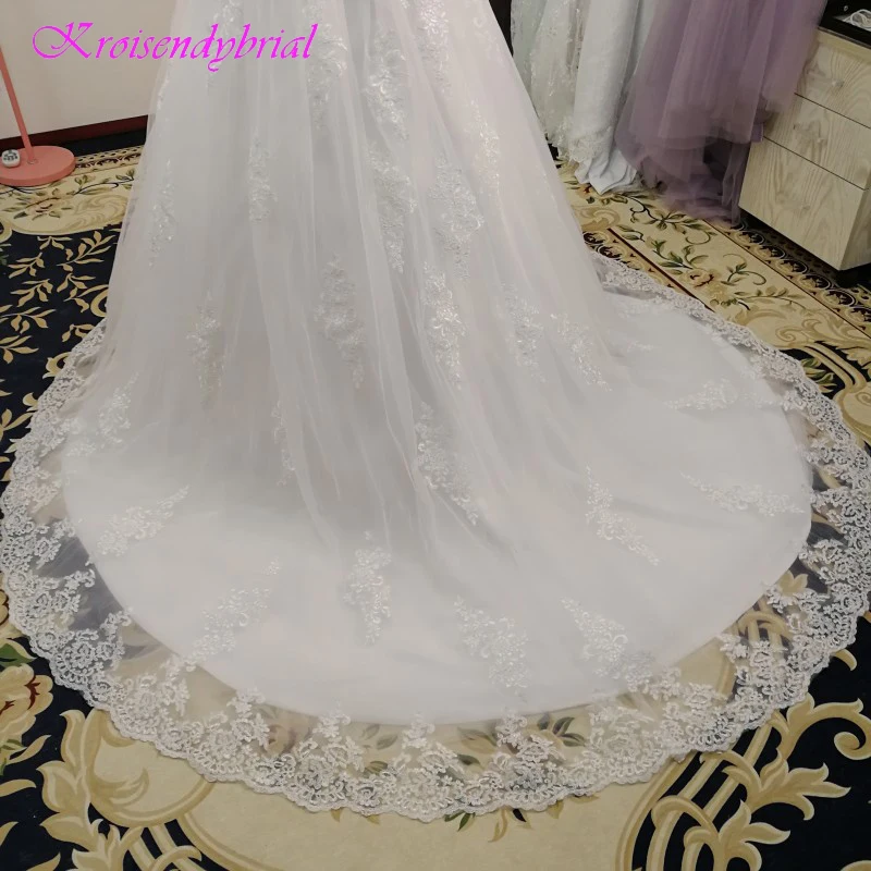 DZW004 на заказ винтажное Бальное Платье Свадебное Платье Vestidos De Noiva с длинными рукавами кружевные платья Свадебное элегантное платье de mariage
