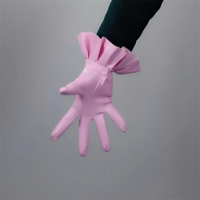 Newest Women PU Gloves Loose Long Faux Leather Glove 90cm Big Sleeve Amulation Sheepskin Light Pink Female WPU308 Newest Women PU Gloves Loose Long Faux Leather Glove 90cm Big Sleeve Amulation Sheepskin Light Pink Female WPU308