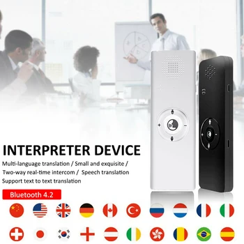 

Hot Portable Smart Voice Translator Real Time Multi-Language Speech Interactive Translator 40 Language Travel Business Speech