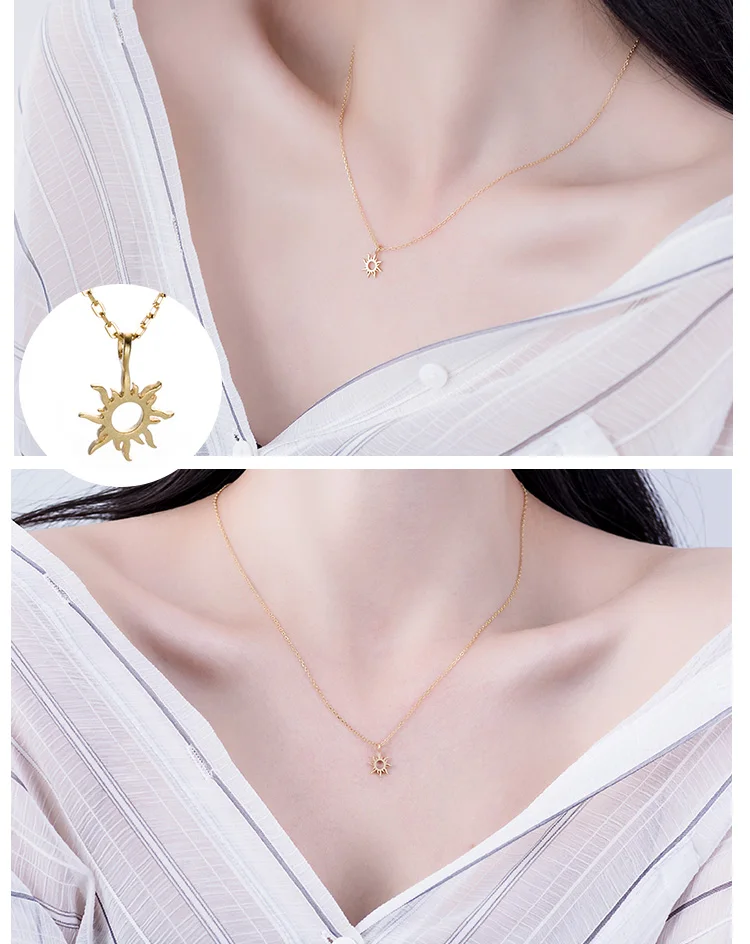 Gold And Necklace Europe South Korea Sun Alloy Clavicle Fish Bone Jewelry &amp Accessories | Украшения и аксессуары