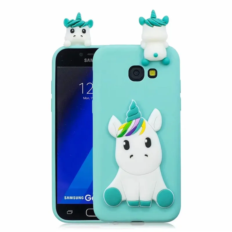 3D силиконовый чехол Kawaii панда Единорог для Samsung Galaxy J7 J5 J3 2016 A7 A3 A5 2017 Funda Etui женщин и
