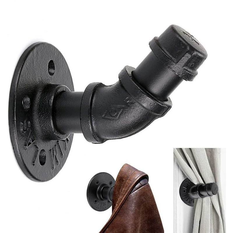 

2 шт. Страна Промышленный настенный Крючки-вешалки Гостиная одежда мешок Полотенца Шторы подвесной держатель