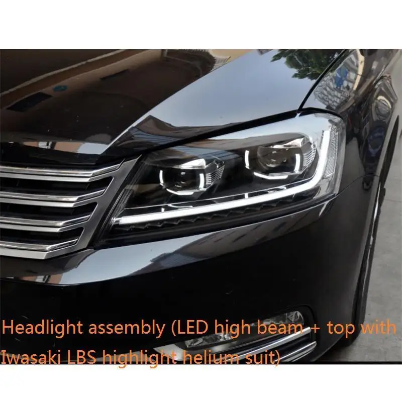 MODEL N Drl Авто боковой указатель поворота светодиодные наружные дневные ходовые фары автомобильные фары в сборе 12 13 14 15 16 для Volkswagen Magotan - Цвет: MODEL N