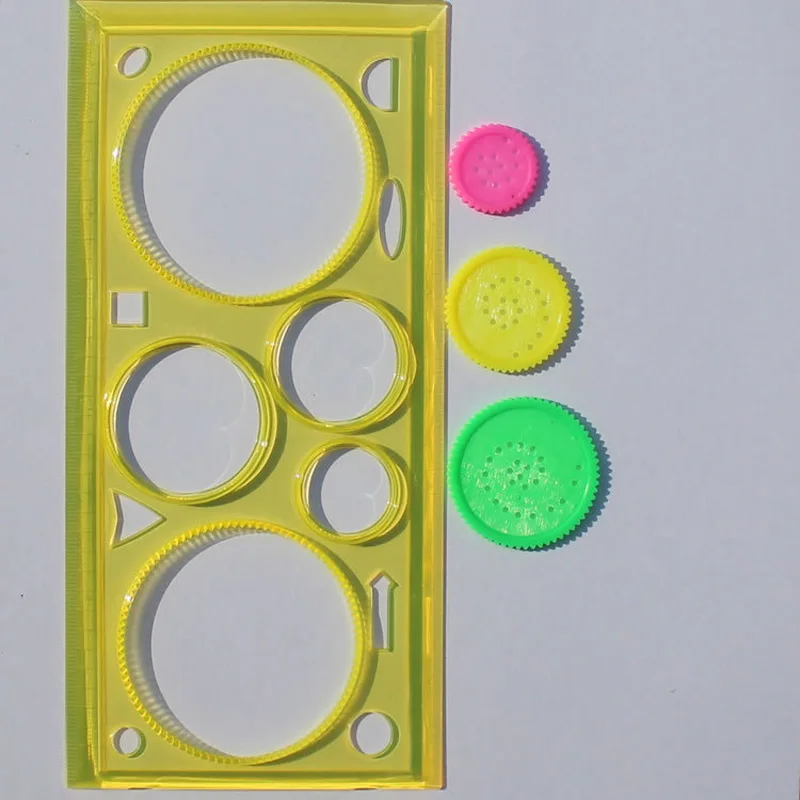

Multifunctional Plastic Rectangle Ruler Set Draw Circle Ruler Student Stationery