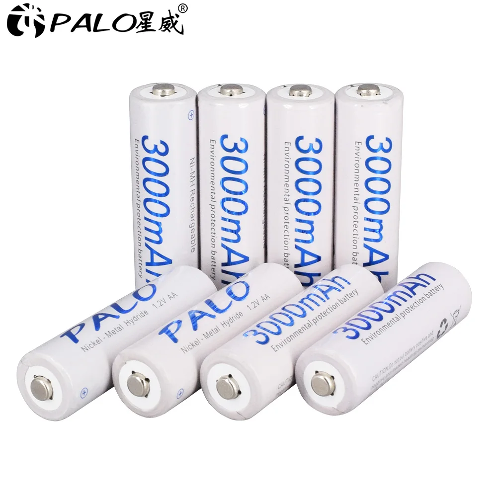100% original 8PCS 1.2V AA 2A rechargeable battery 3000mAh ni-mh batteries brand new | Электроника