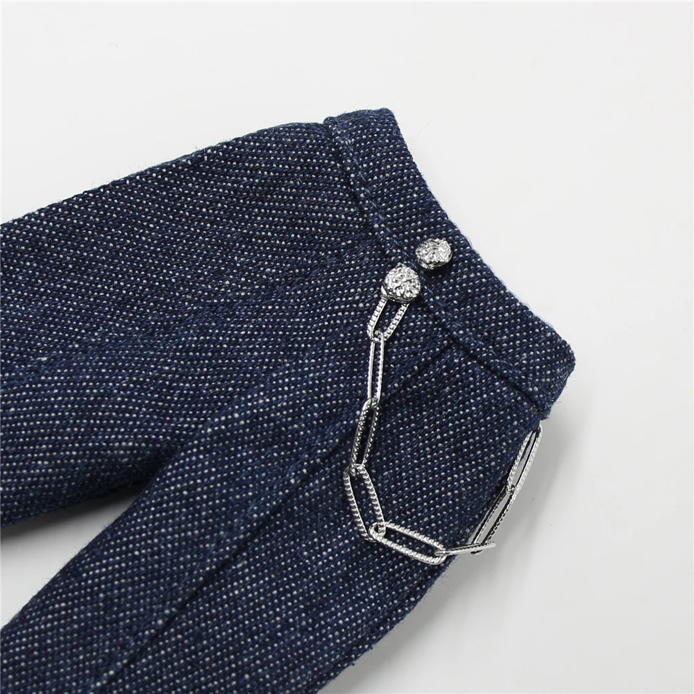 Neo Blythe Doll Cropped Top Shirt Bra with Bell Bottom Pant & Leopard Hat 14