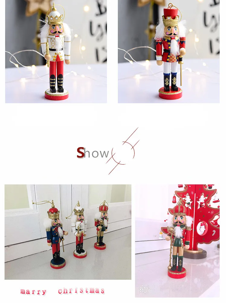 Nutcracker Puppet Soldier Decoration Creative Cartoon Etiquette Soldier Home Decor Pendant Christmas Gift QW133 (4)