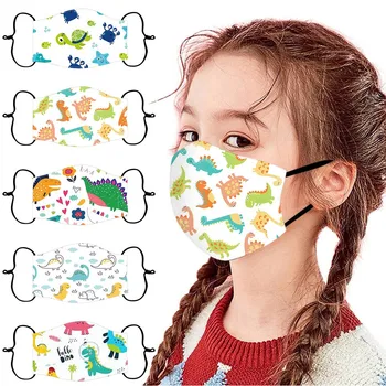 

Children's Adjustable Windproof Reusable Printed Mask Face Mask Cloth Face Mouth Mask Reuseable Mouth Mask Washable Mouth Cover