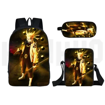 

Naruto 3D Printed Kakashi Cosplay Akatsuki Uchiha Itachi Knapsack Zipper Bag School Student Laptop Travel Bag Cosplay Daypacks