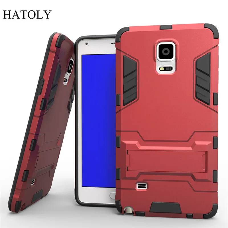 

For Cover Samsung Galaxy Note 4 Case Shockproof Hard Armor Stand Cover For Samsung Note 4 Silicone Phone Case For Samsung Note 4