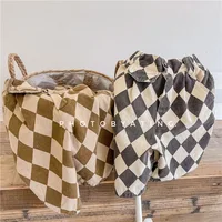 Nouveau pantalon à carreaux pour bébés garçons automne 2026, style coréen, décontracté et ample, pour tout-petits et enfants, vêtements pour enfants 4
