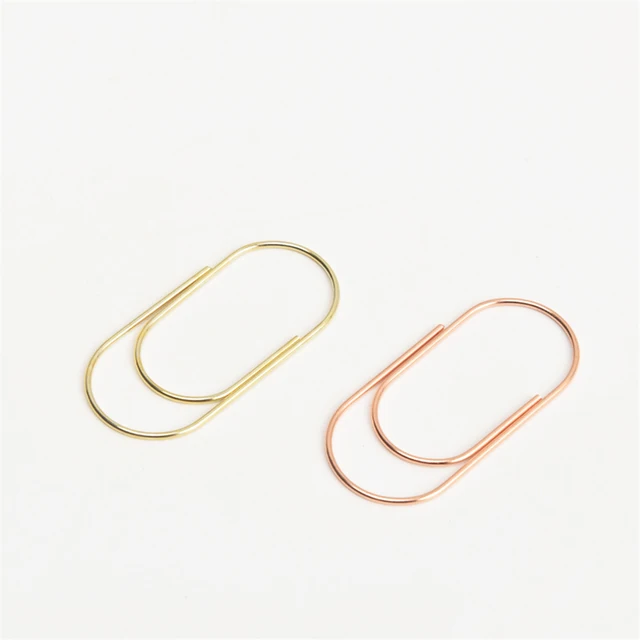20 Pieces Rose and Gold Tone 2" Paper Clip 3
