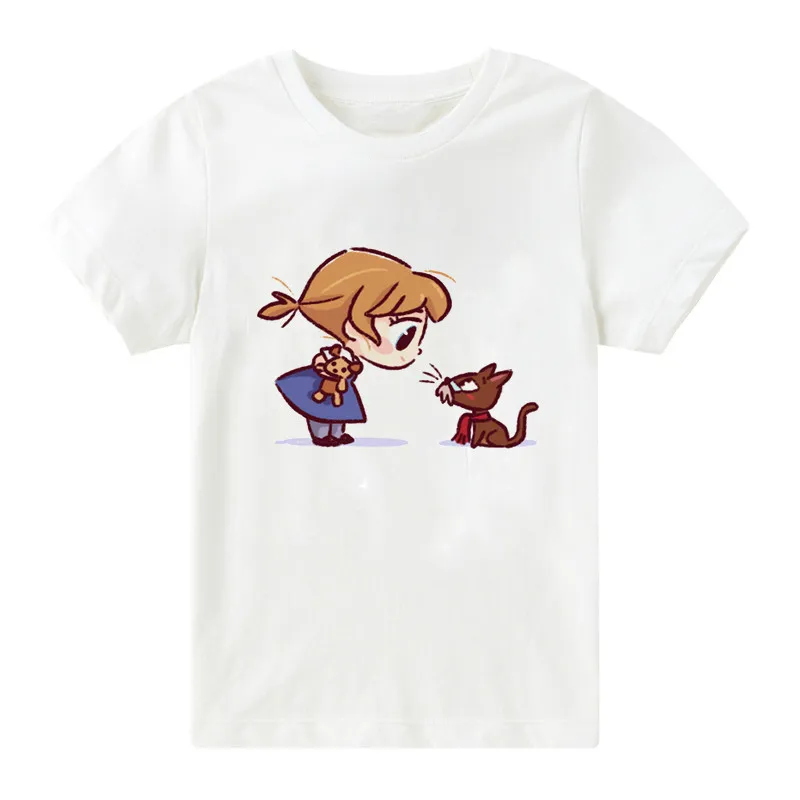 Kawaii/Детские топы для девочек с принтом «Русалочка и эльф»; летняя детская одежда; футболка принцессы; bal107 - Цвет: bal107M