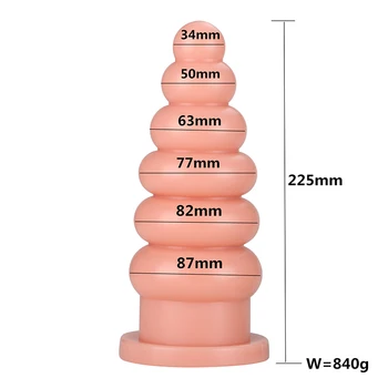 New Arrival Big Anal Plug Dildo Sex Toys For Women Men Fist Strap On Masturbators Prostate Massage Butt Plug Pull Bead Anal Toy 6